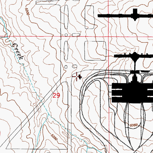 Topographic Map of Denver Fire Department Station 31 DIA Station 1, CO