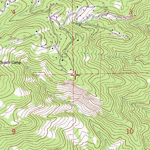 Topographic Map of Boulder Mountain Fire Protection District Station 3, CO