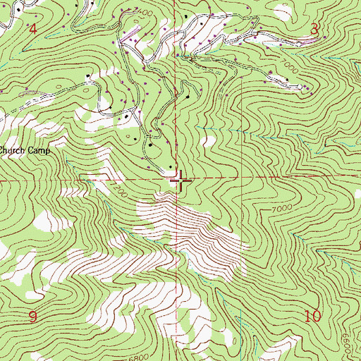 Topographic Map of Boulder Mountain Fire Protection District Station 3, CO