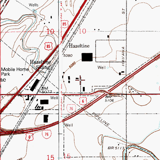 Topographic Map of South Adams County Fire Department Station 5, CO