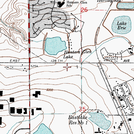 Topographic Map of Thornton Fire Department Station 4, CO