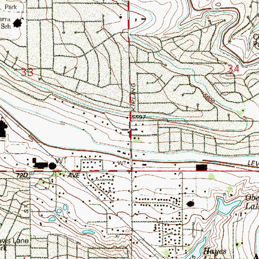 Topographic Map of Arvada Fire Protection District Station 3, CO