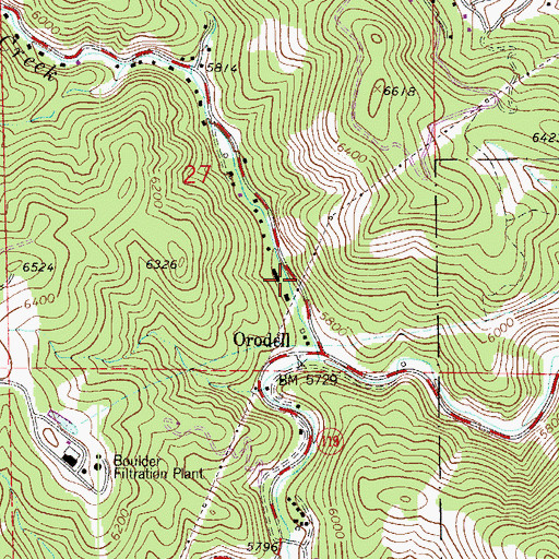 Topographic Map of Four Mile Fire Department Station 4, CO