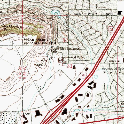 Topographic Map of West Metro Fire Rescue Station 5, CO