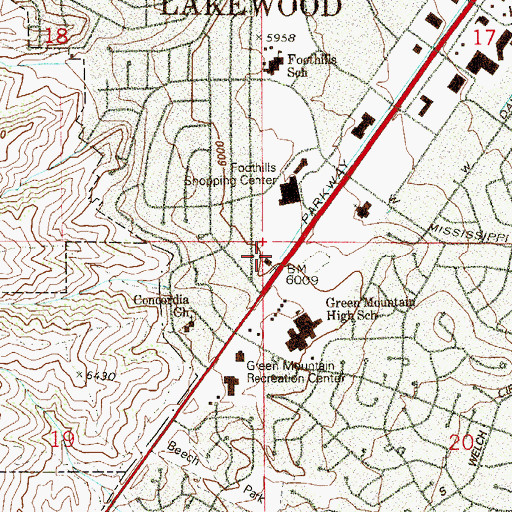Topographic Map of West Metro Fire Rescue Station 4, CO