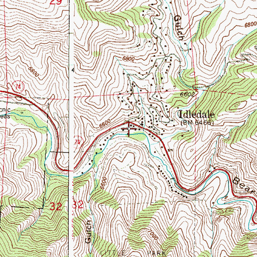 Topographic Map of Foothills Fire and Rescue Idledale Station, CO
