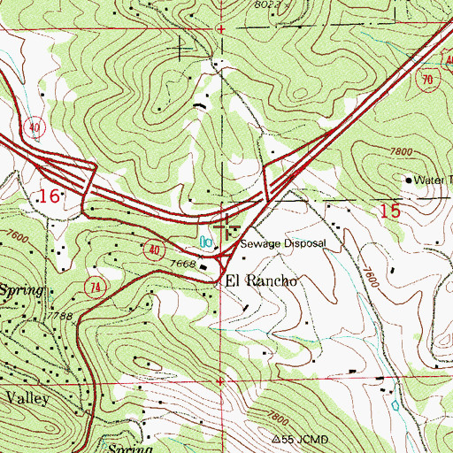 Topographic Map of Foothills Fire and Rescue Rainbow Hills Station, CO