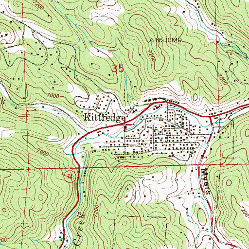 Topographic Map of Evergreen Fire / Rescue Station 6, CO
