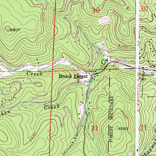 Topographic Map of Evergreen Fire / Rescue Station 8, CO