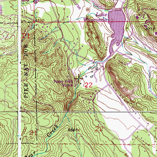 Topographic Map of Larkspur Fire Protection District Station 162 Perry Park, CO