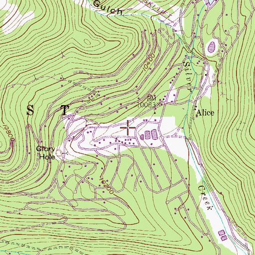 Topographic Map of Clear Creek Fire Authority Station 7 Saint Mary's, CO