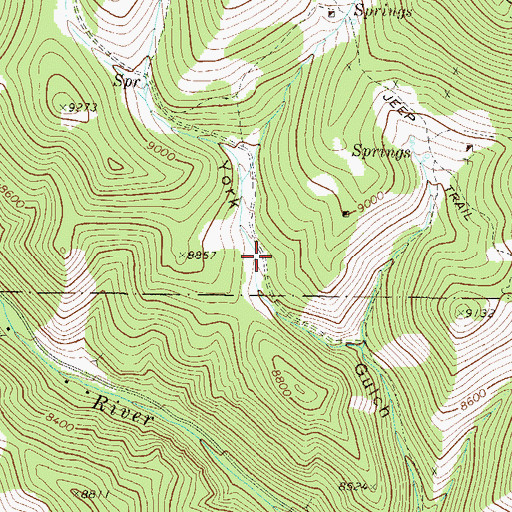 Topographic Map of Clear Creek Fire Authority Fire Station 9 York Gulch, CO