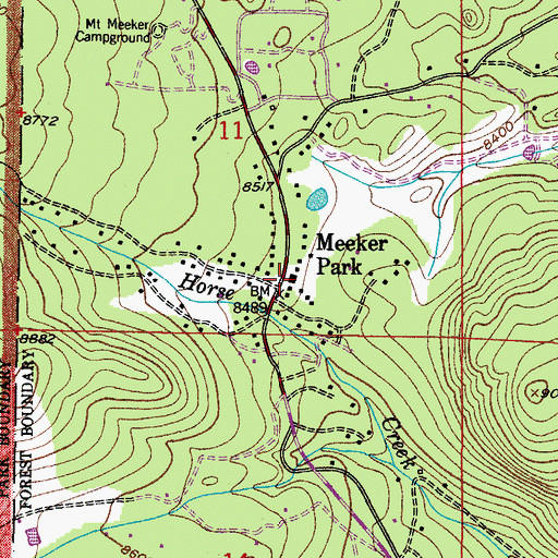 Topographic Map of Allenspark Fire Department Station 3, CO