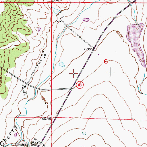 Topographic Map of Franktown Fire Protection District Station 182, CO