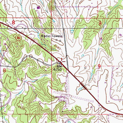 Topographic Map of Franktown Fire Protection District Station 183, CO
