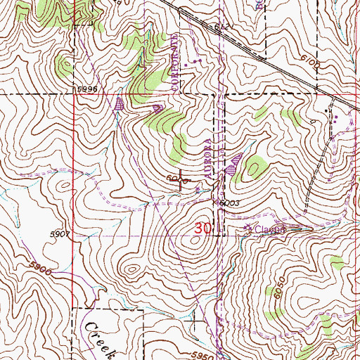 Topographic Map of Aurora Fire Department Station 13, CO