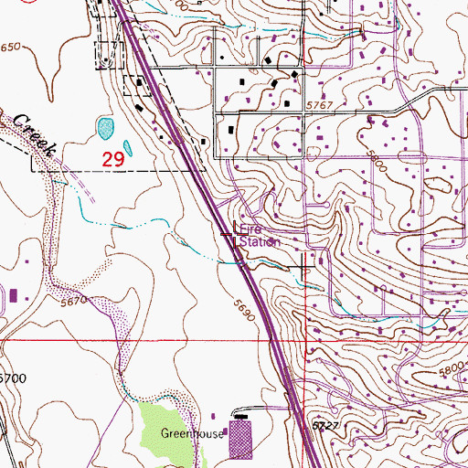 Topographic Map of South Metro Fire Rescue Authority Station 42, CO