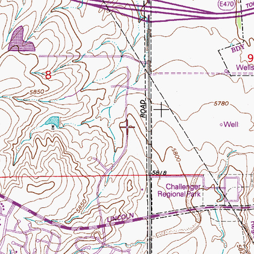 Topographic Map of South Metro Fire Rescue Authority Station 45, CO