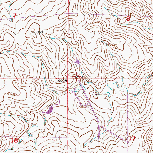 Topographic Map of Rattlesnake Fire Protection District Station 254, CO