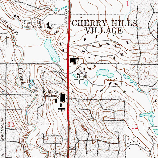 Topographic Map of South Metro Fire Rescue Authority Station 38, CO