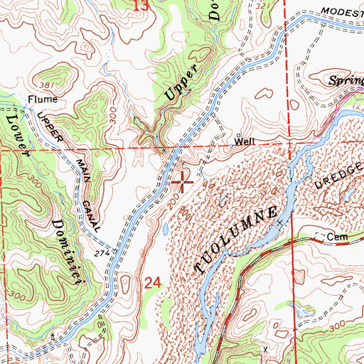 Topographic Map of Upper Dominici Creek, CA