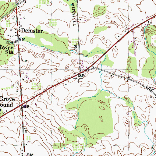 Topographic Map of School Number 7 (historical), NY