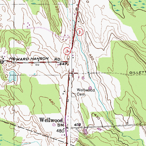 Topographic Map of School Number 12 (historical), NY