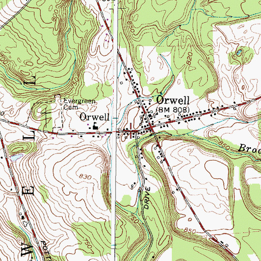 Topographic Map of School Number 4 (historical), NY