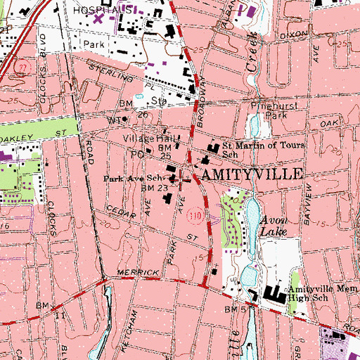 Topographic Map of Old Town Cemetery (historical), NY