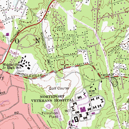 Topographic Map of Middleville Road Cemetery, NY
