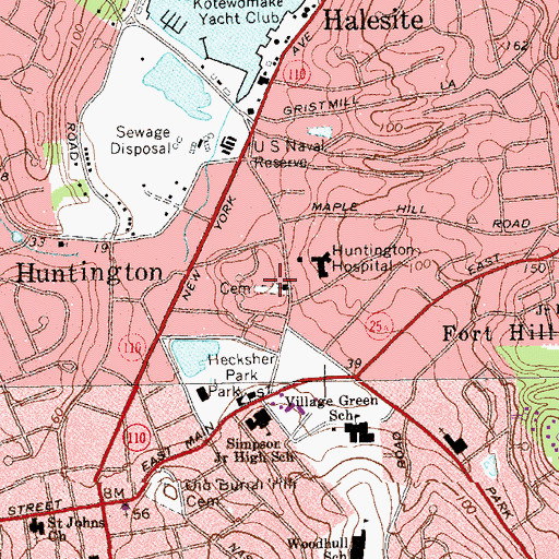Topographic Map of Bethel African Methodist Episcopal Church Cemetery, NY