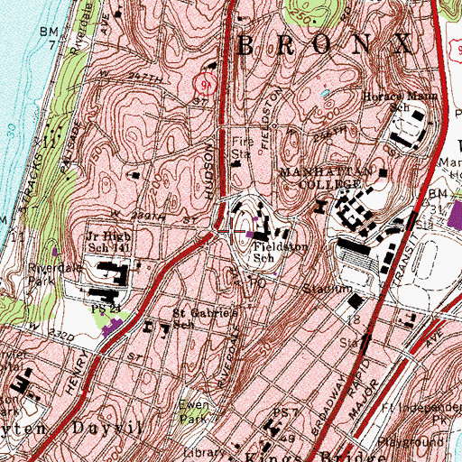 Topographic Map of Bell Tower Park, NY