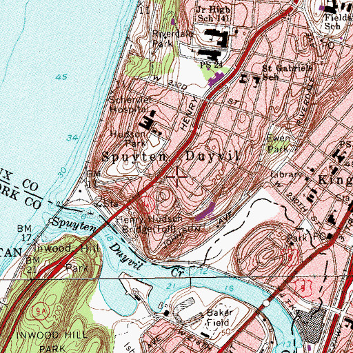 Topographic Map of Phyliss Post Goodman Park, NY