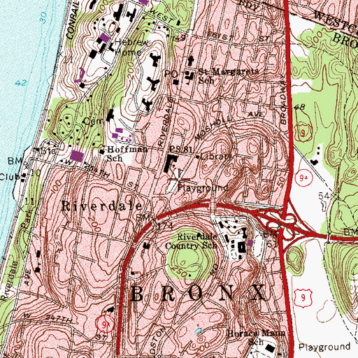 Topographic Map of Sid Augarten Field, NY