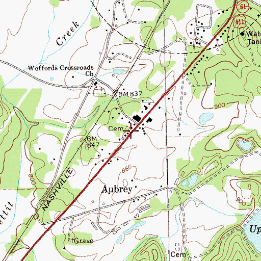 Topographic Map of Stephenson Family Cemetery, GA