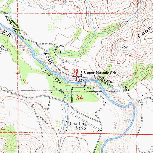Topographic Map of Upper Mattole School, CA