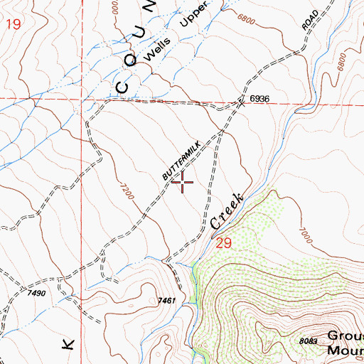 Topographic Map of Upper Meadow, CA