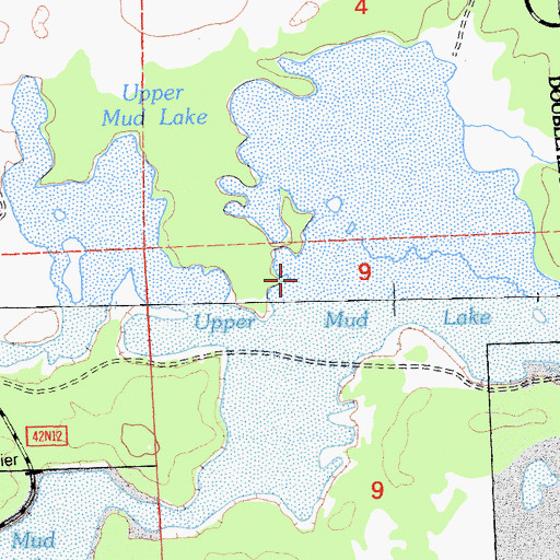 Topographic Map of Upper Mud Lake, CA