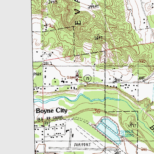 Topographic Map of Free Methodist Church, MI