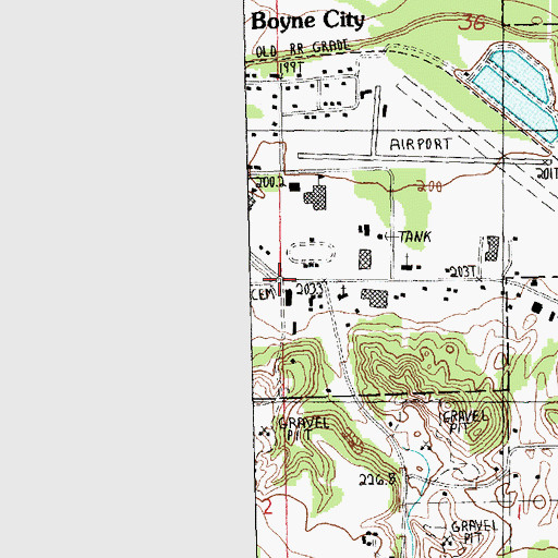Topographic Map of Saint Matthews Church, MI