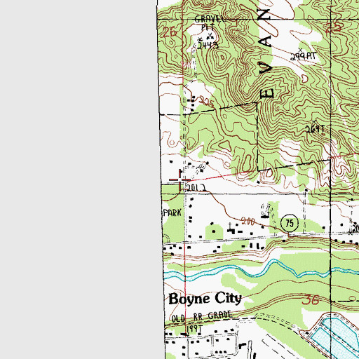 Topographic Map of Community of Christ Church, MI