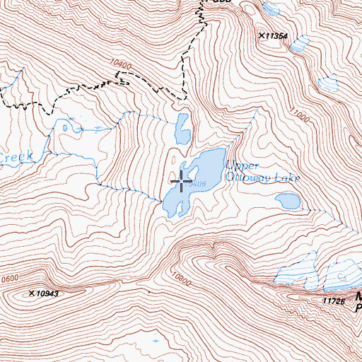 Topographic Map of Upper Ottoway Lake, CA