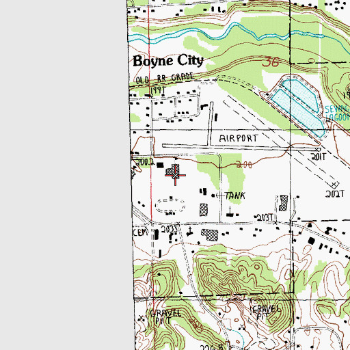 Topographic Map of Boyne City Elementary School, MI
