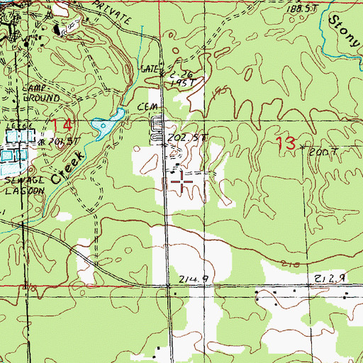 Topographic Map of Black Lake Golf Course, MI