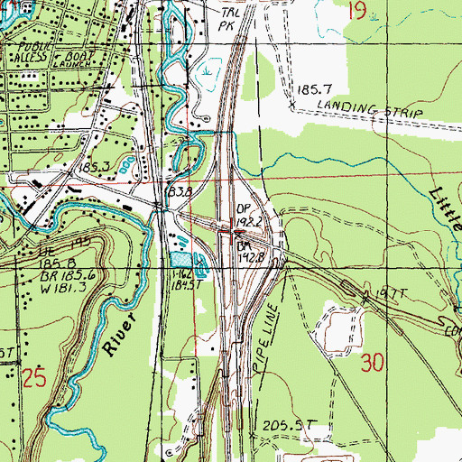 Topographic Map of Interchange 310, MI