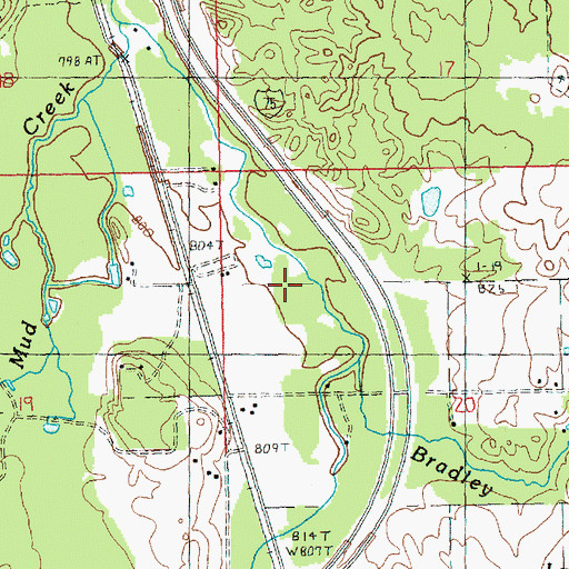 Topographic Map of Sturgeon River Campground, MI