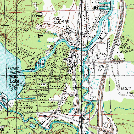 Topographic Map of Tuscarora Township Police Department, MI