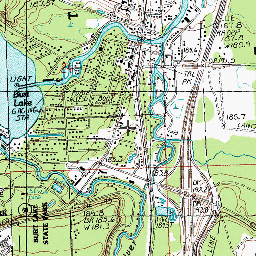 Topographic Map of Indian River Medical Center, MI