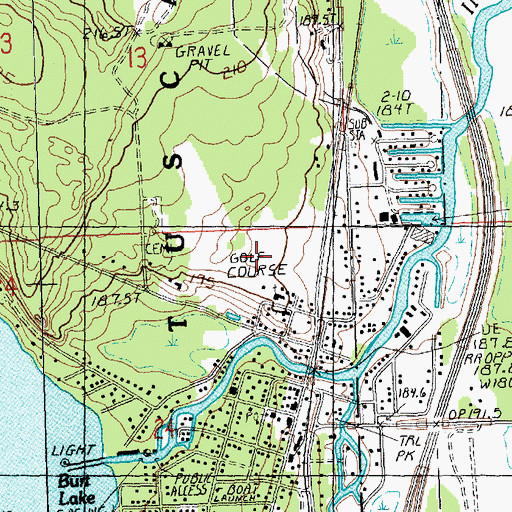 Topographic Map of Indian River Golf Club, MI