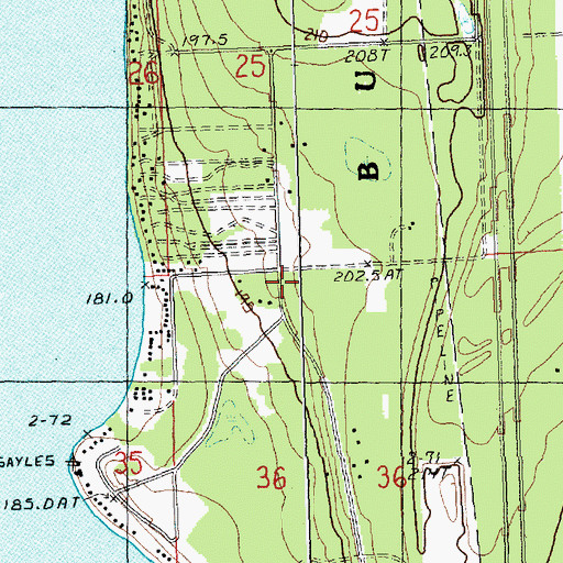 Topographic Map of United Methodist Church, MI